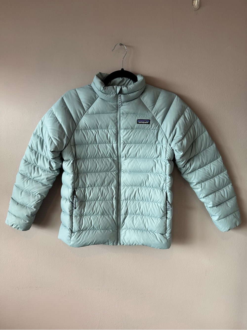 Patagonia Kids Recycled Down Horizontal Quilted Puffer Jacket Winter Coat Large